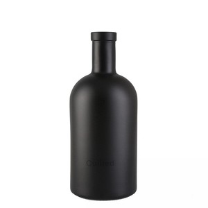 Bottiglia in Vetro Trasparente Opaco Nero da 750ml per <span class=keywords><strong>Whisky</strong></span>, Tequila e Vodka, Produttore in Vendita - Product Image 2