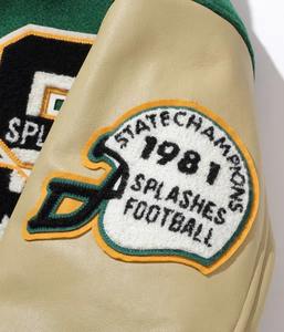 Veste universitaire d'équipe personnalisée, baseball, collège, hiver, col montant, patch en chenille et broderie, logo personnalisé, OEM, uni teint - Product Image 6