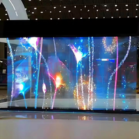 Écran d'affichage LED flexible transparent ultra-fin avec SDK et OEM pour solution publicitaire sur mur-rideau en verre intérieur