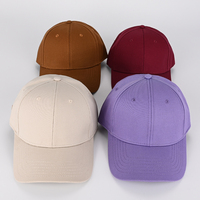 Venta al por mayor logotipo personalizado 6 paneles de algodón liso curvo sin estructura ajustable papá sombrero deportes gorra de béisbol