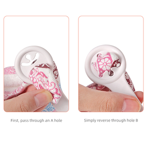 Bavoir anti-bavure pour bébé avec boucle anti-chute, clip de fixation anti-déplacement, sans couture, accessoire d'aide pour bavoir - Product Image 4