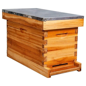 New 10 Frame Medium Wooden Super <b>Bee</b> Hive Box Langstroth Honey Beehive Dipped in 100% Beeswax - Product Image 3