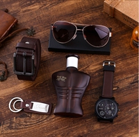 Ensembles de Cadeaux d'Affaires de Luxe pour Hommes Ceinture Portefeuille Montre à Lunettes de Soleil Coffret Cadeau Promotionnel Premium pour Anniversaires Fête des Pères Noël