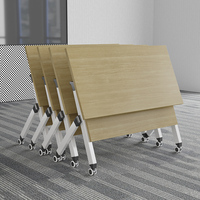 Table de conférence moderne en bois massif - Réglable, écologique, pliable et multifonctionnelle pour la maison, le bureau et la salle à manger