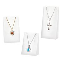 Transparent Perspex Collier Titulaire Pendentif Présentoir Solide Lucite Chaîne Bijoux Présentant