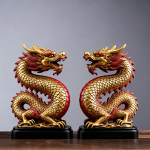 Ornamento Europeo per Casa, Decorazione da Scrivania, Artigianato in Resina, Statuette Personalizzate <span class=keywords><strong>di</strong></span> Aquila, Cervo, Drago Cinese, Pavone per Decorazione Domestica - Product Image 3