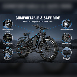 Bicicleta Eléctrica EBYCCO EB7PRO de 26 Pulgadas con Llantas Gruesas, Motor Dual de 6000W, Todoterreno, <span class=keywords><strong>para</strong></span> Montaña, <span class=keywords><strong>para</strong></span> Adultos - Product Image 3