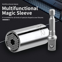 Douille universelle magique 7-19 mm, adaptateur de perceuse multifonction réglable pour clé à cliquet