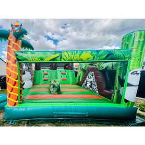 Château gonflable commercial Panda avec toboggan, en matériaux écologiques, logo personnalisé, installation facile pour la location - Product Image 5