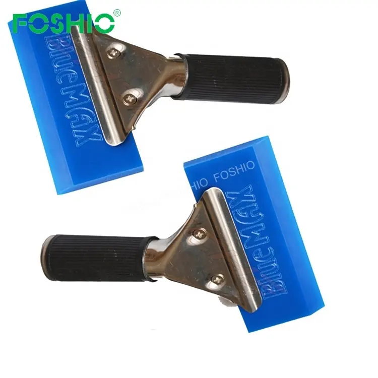 Glass Cleaning Tool Blue Max Rubber Vinyl Squeegee PRO Handle Window Glass Tint Clean Tools Kits