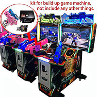 Machine d'arcade 4 en 1 Jeu de tir aux extraterrestres Kit de pistolet d'arcade avec carte mère Tir pour simulateur de tir Jeu de tir à la machine