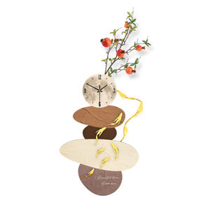 <span class=keywords><strong>Reloj</strong></span> de Pared de Madera Estilo Chino, Decoración Floral, Plato Redondo Apilado, <span class=keywords><strong>Reloj</strong></span> Grande para Decoración de Salas de Estar y Dormitorios - Product Image 6