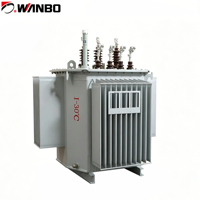 Transformateur de puissance triphasé à bain d'huile à faible perte Wanbo-100 50/60Hz 50-2500 KVA 10kV/20kV/36kV 400V Unité de distribution Dyn11 ONA