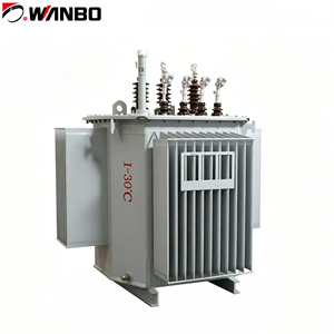 Transformateur de puissance triphasé à bain d'huile à faible perte Wanbo-100 50/60Hz 50-2500 KVA 10kV/20kV/36kV 400V Unité de distribution Dyn11 <span class=keywords><strong>ONA</strong></span> - Product Image 1