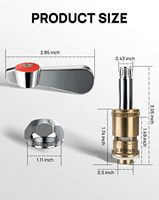Ensemble de tige de robinet en laiton sans plomb Top-Rinse H-02-CV, design industriel pour robinet d'évier de cuisine commerciale avec garantie d'un an