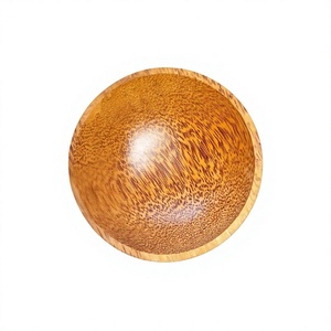 Tazón de Madera Hecho a Mano, Madera de Coco Natural, Diseño Wabi Sabi, Ecológico, para Servir Alimentos, Uso Doméstico - Product Image 1
