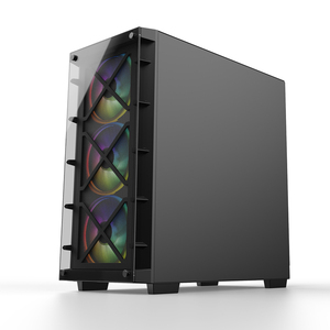 Boîtiers d'ordinateur de jeu Micro ATX avec design de verre suspendu spécial, boutons RVB, verre trempé rotatif de 3,0 mm - Product Image 2