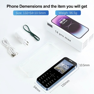 Teléfono con Funciones MKTEL 14 PRO MAX, Cuatro Tarjetas SIM en Espera, Pantalla de 2.4 Pulgadas, Batería de 1100 mAh, MP3, MP4, Radio FM, Teléfono para Personas Mayores - Product Image 6