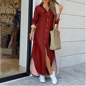 <span class=keywords><strong>Vendita</strong></span> calda estate camicia abito autunno moda Casual abito lungo taglie forti <span class=keywords><strong>abbigliamento</strong></span> <span class=keywords><strong>donna</strong></span> - Product Image 5