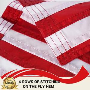 アメリカンフラッグ16x24インチ刺繍小型USAボートフラッグ外210Dナイロンフラッグマリンボートキャビン用 - Product Image 3