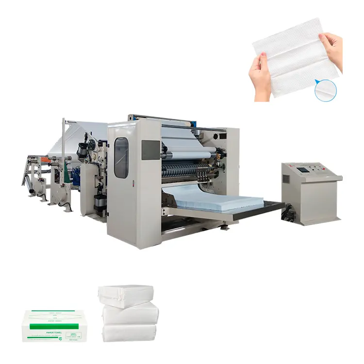 FUYUAN Fabrik Maßge schneiderte automatische V-gefaltete laminierte Handtuch Produkt verarbeitung maschine Gesichts tuch papier