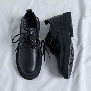 Chaussures en cuir à lacets BaiHu pour hommes de haute qualité avec semelles antidérapantes et effet de hauteur accrue, style décontracté - Product Image 3