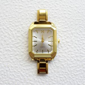 Orologi al Quarzo da <span class=keywords><strong>Uomo</strong></span> e Donna con Bracciale Charm Italiano Retrò Quadrato alla Moda in Oro e Argento, Vendita all'Ingrosso del Produttore - Product Image 2