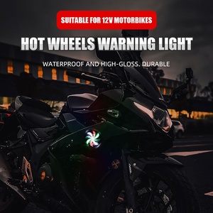 Luz LED Redonda Impermeable para Coche y Motocicleta, Luz de Advertencia de Modificación Colorida, Luz de Seguridad de 12V - Product Image 1