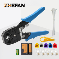 Pince à sertir les câbles réseau, dénudeur de fiches modulaires, pince à sertir les fils, kit d'outils multifonctionnel pour testeur de câbles réseau domestique