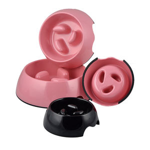 Grosir mangkuk melamin bulat ramah lingkungan baja tahan karat makanan lambat kucing anjing peliharaan - Product Image 6