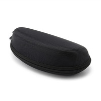 Étui à lunettes de soleil tendance en EVA, portable, noir, avec fermeture éclair
