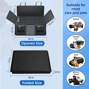 2025 nueva funda de asiento de coche de perro duradera de cuero PU fondo duro impermeable a prueba de arañazos antideslizante hamaca para perros para vehículos XL - Product Image 3