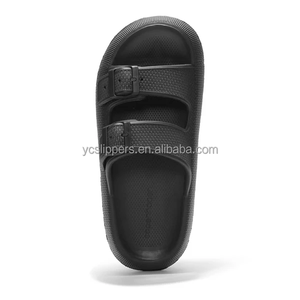 รองเท้าแตะ BreezeStep สกรีนโลโก้แบบสไลด์ รุ่น Double Buckle พื้นหนา โฟม EVA นุ่มสบาย - Product Image 2