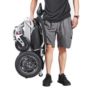 Silla de ruedas eléctrica de aleación de aluminio para discapacitados, duradera, de plegado rápido, cómoda y ligera, para discapacitados - Product Image 6