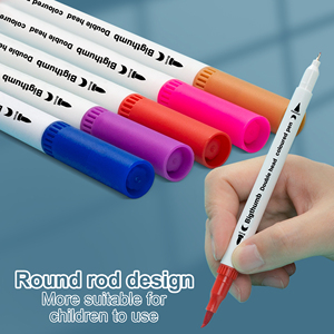 24 màu sắc kép <span class=keywords><strong>tip</strong></span> fineliner Vẽ Tranh Màu Nước nghệ thuật đánh dấu bàn chải bút thiết lập - Product Image 2