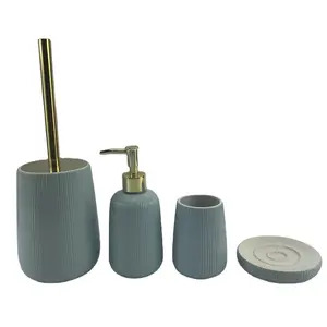 Ensemble d'accessoires de salle de bain en céramique bleue créative pour la maison