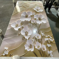 Panneau de marbre UV moderne, léger, imperméable, anti-rayures, 1220x2800mm, 3mm, résistant à l'humidité, sans formaldéhyde, pour la rénovation d'hôtels