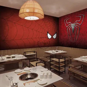 Amerika superhero Spider-Man stiker 3d kertas dinding mural