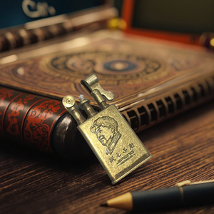 JF-006 Jifeng kinh doanh cổ điển Quà Tặng cổ điển đồng thau kim loại Flint dầu thuốc lá ngọn lửa mềm bơm lại bền nhẹ hơn - Product Image 6