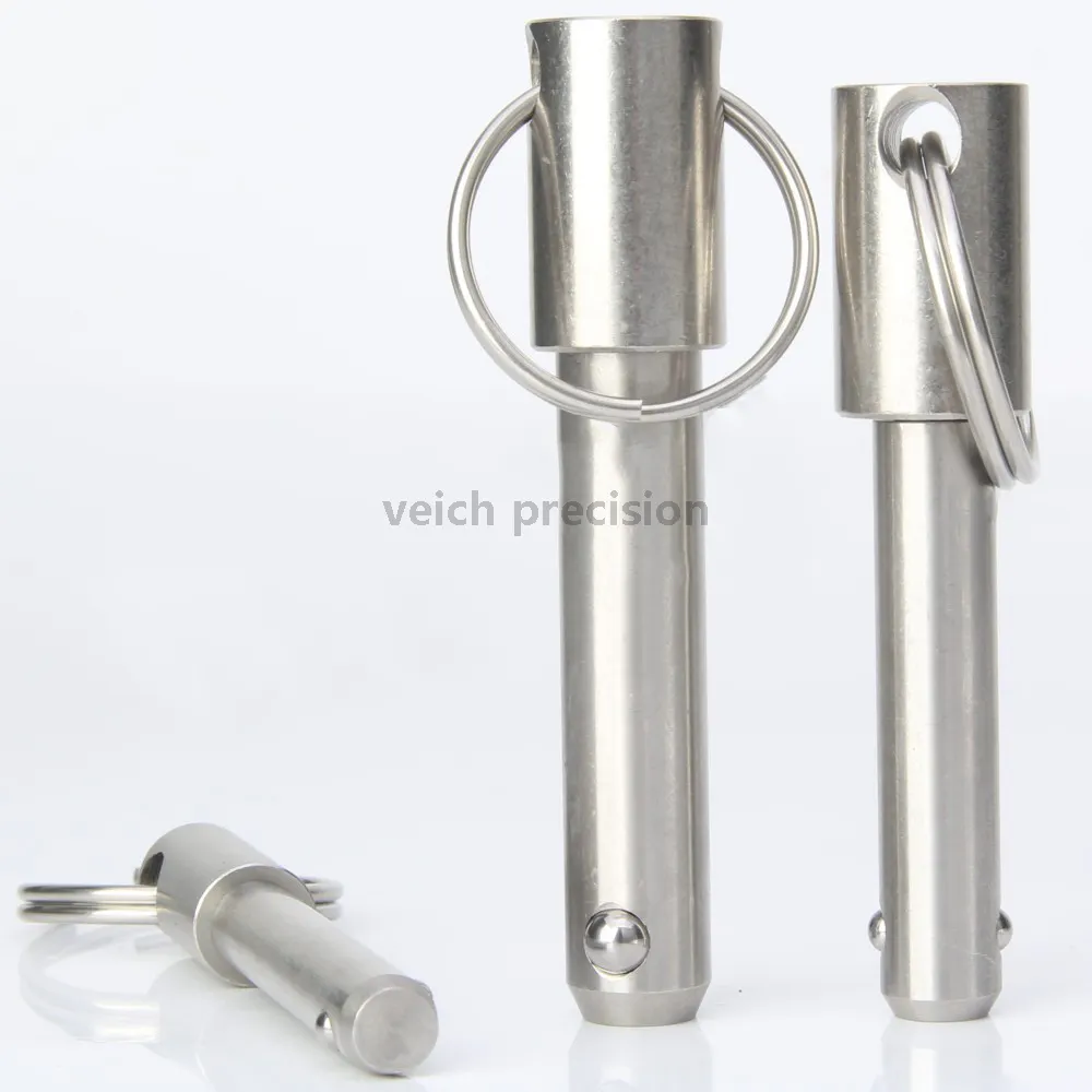 VCN115.1 semua baja nirkarat padat lepas cepat Pin Spring Ball Lock Pin dengan cincin