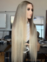 Perruque SHY Medical entièrement nouée à la main, 100 % cheveux humains chinois, longueur mi-épaule, style tendance, fournisseur de marque
