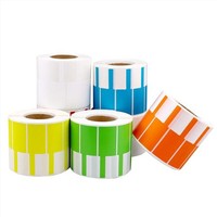 Étiquettes thermiques directes en PVC enduites d'usine 60mm * 55mm étiquettes d'expédition adhésives code à barres de supermarché étanche à l'huile de l'eau