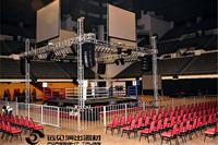 Estructura de Aluminio 6082-T6 de 290 mm de Alta Capacidad de Carga para Iluminación de Escenarios con Placa Base Curva para Conciertos y Eventos