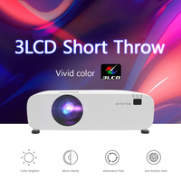 Projecteur BYINTEK 5000 ANSI Lumen 3LCD pour grandes salles, projecteur laser Miracast LX800-W pour salle de réunion