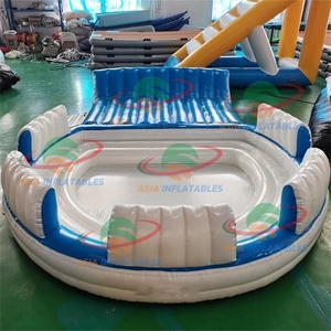 Île flottante gonflable de l'eau avec l'auvent pour la relaxation adulte sur la mer par des vacances - Product Image 3