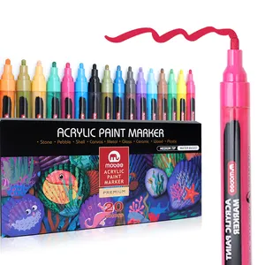 GXIN 30 रंग पानी आधारित एक्रिलिक पेंट के लिए मार्कर पेन सेट छात्र ड्राइंग