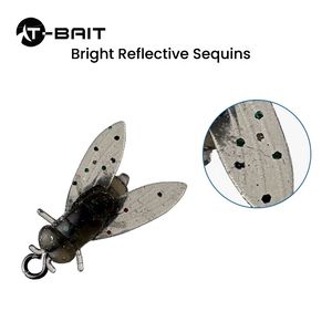 Chaîne de leurre de <span class=keywords><strong>pêche</strong></span> à la mouche réaliste appât souple crochet simple avec Double couche Figure ligne de <span class=keywords><strong>pêche</strong></span> à huit nœuds - Product Image 6