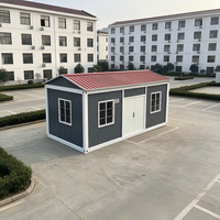 Casas Prefabricadas Modulares con Acabado de Madera, Casa Contenedor, Casa Prefabricada en Paquete Plano, Casa Pequeña con Techo Inclinado para Vivir