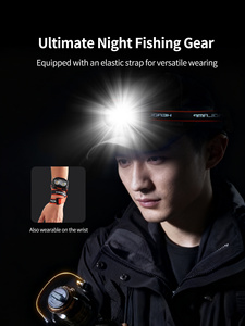 Lampe frontale de camping LED blanche rechargeable Type-C, luminosité réglable, étanche IP67, avec batterie 2000 mAh, faisceau lumière du jour 6000K - Product Image 4
