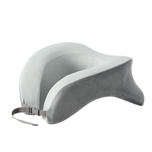 Oreiller de voyage en mousse à mémoire de forme en forme de U avec housse amovible pour les voyages et le bureau, gris étoilé - Product Image 1